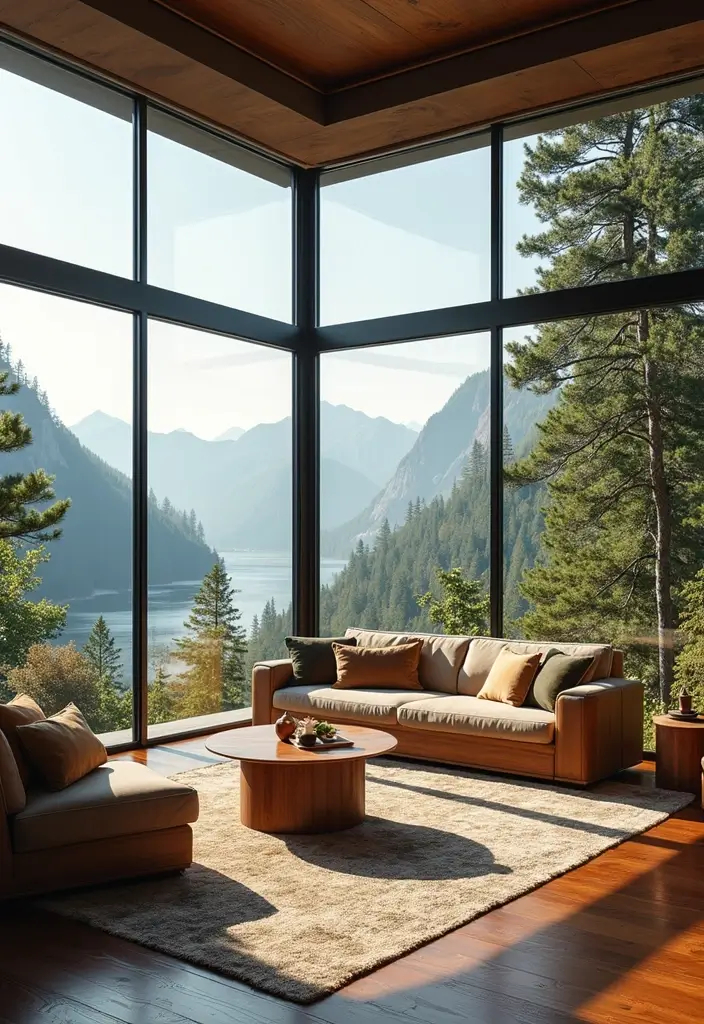 28 Living Room Loft Ideas That Feel Open and Urban - 28. Floor-to-Ceiling Windows