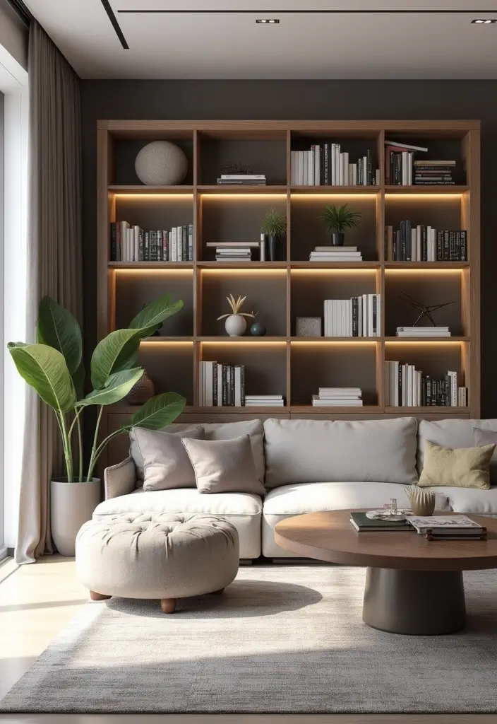 28 Living Room Loft Ideas That Feel Open and Urban - 7. Open Shelving