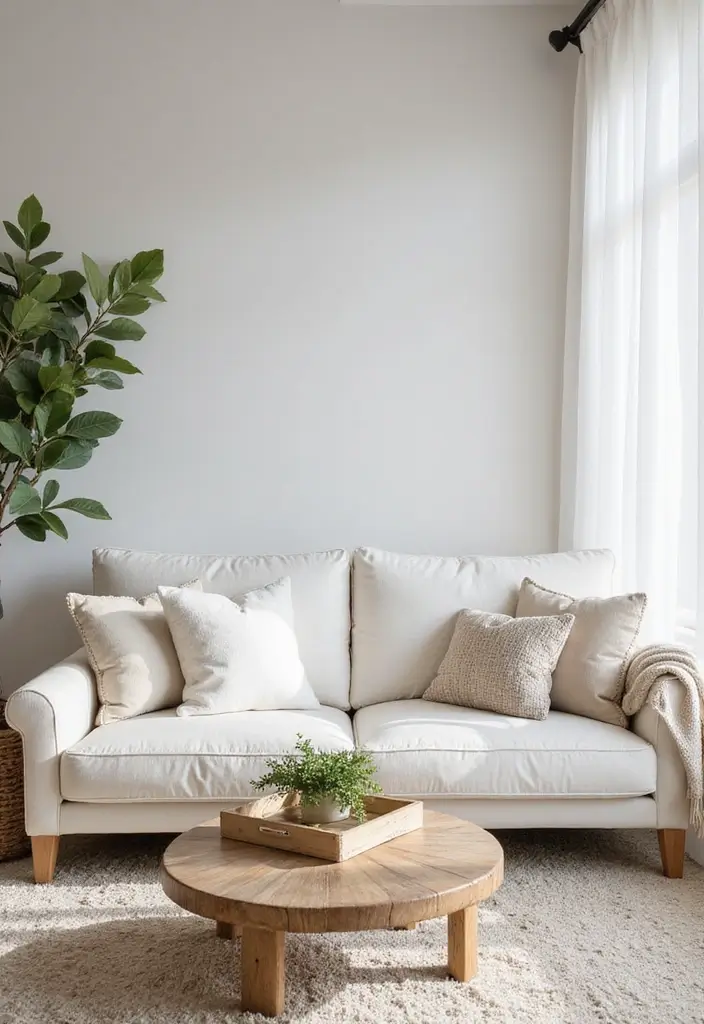 28 Living Room With White Couch Ideas That Feel Clean and Modern - 28. Coastal Modern