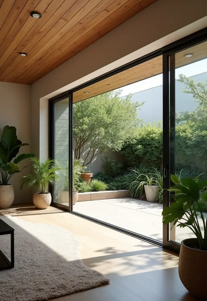 28 Modern Natural Living Room Ideas That Feel Minimal and Fresh - 3. Indoor-Outdoor Connection