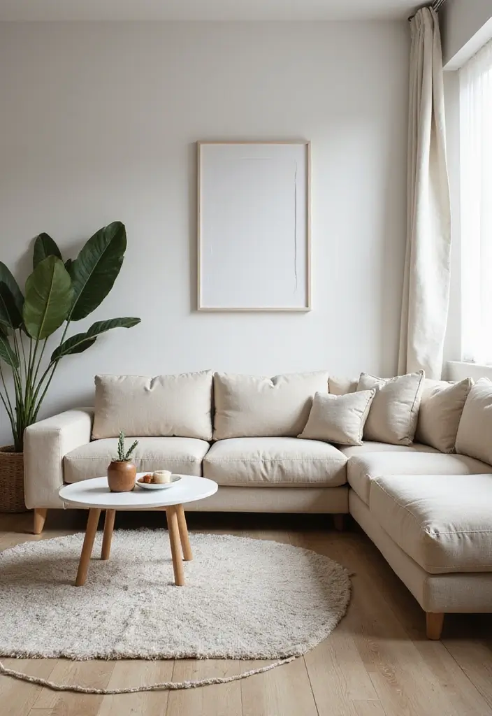 28 Modern Natural Living Room Ideas That Feel Minimal and Fresh - 7. Functional Minimalism