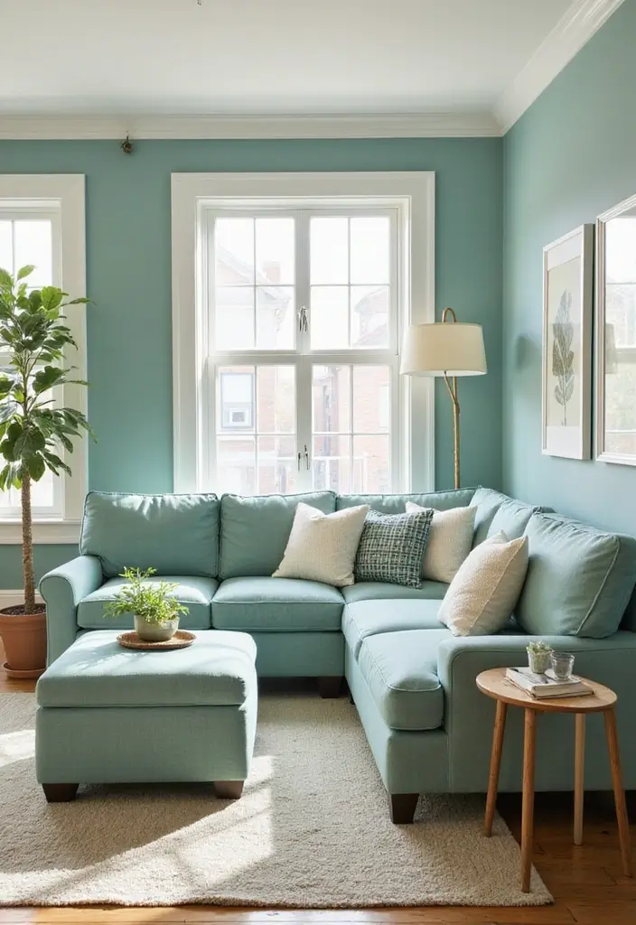28 Seafoam Green Living Room Ideas That Feel Coastal and Peaceful - 20. Multipurpose Spaces