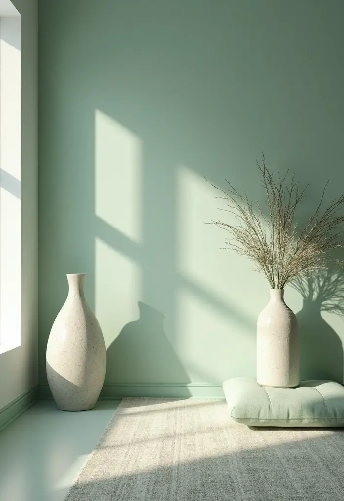 28 Seafoam Green Living Room Ideas That Feel Coastal and Peaceful - 26. Understated Decor