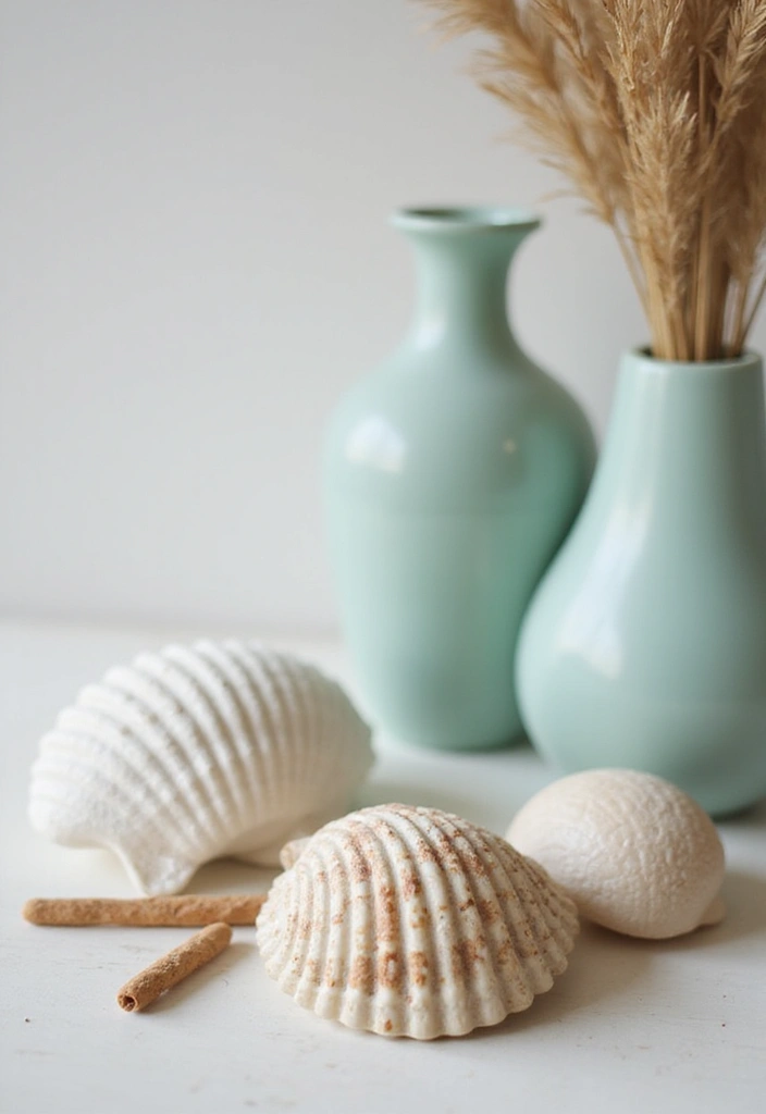 28 Seafoam Green Living Room Ideas That Feel Coastal and Peaceful - 4. Beach-Inspired Accents