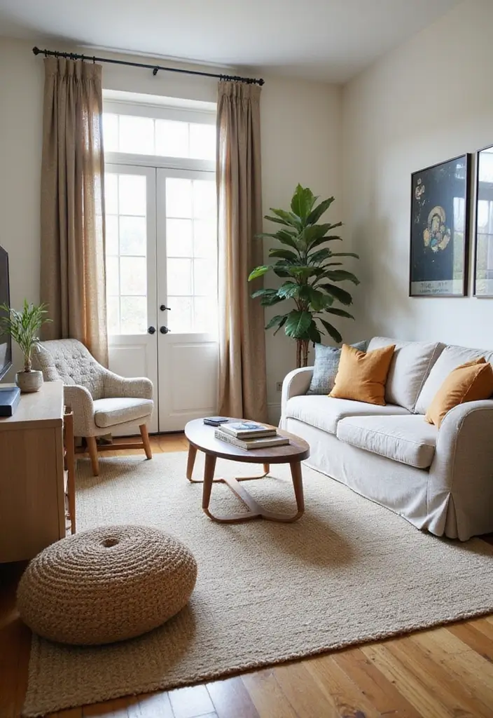 28 Small Aesthetic Living Room Ideas That Feel Cozy and Cute - 11. Open Floor Plan