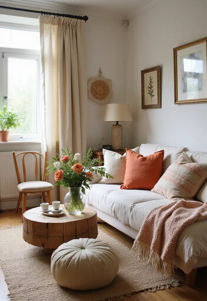 28 Small Aesthetic Living Room Ideas That Feel Cozy and Cute - 28. Seasonal Decor Touches