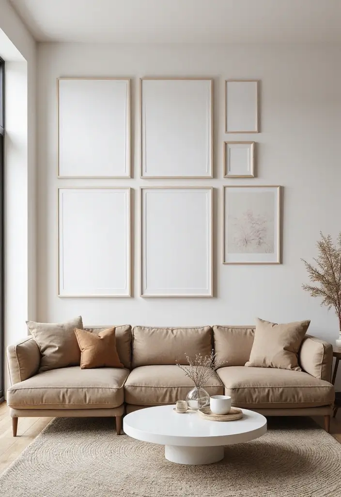 28 TV Wall Decor Living Room Modern Ideas That Look Sleek and Clean - 2. Gallery Wall with a Modern Twist