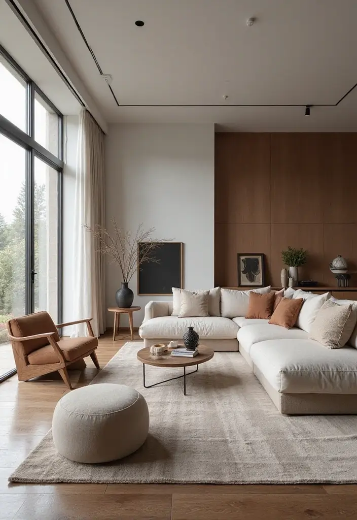 28 TV Wall Decor Living Room Modern Ideas That Look Sleek and Clean - 7. Monochromatic Color Schemes