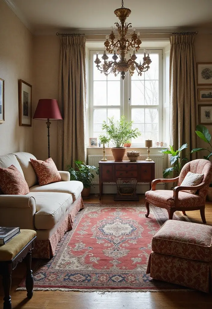 28 UK Living Room Ideas That Feel Timeless and Cozy - 10. Classic Patterns