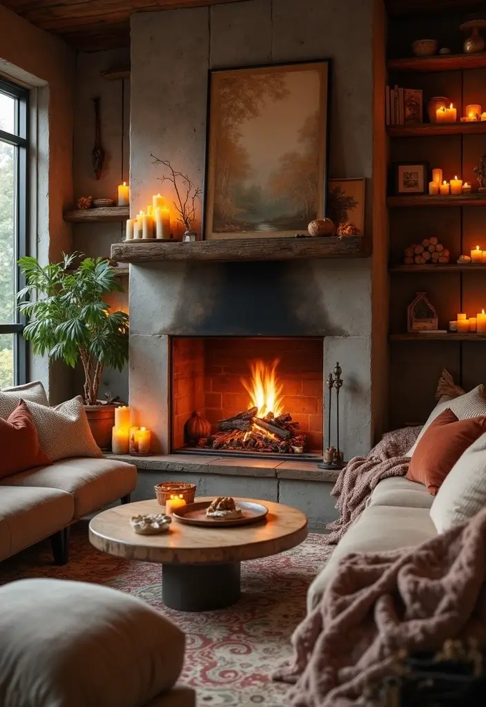 28 UK Living Room Ideas That Feel Timeless and Cozy - 13. Indoor Fireplaces
