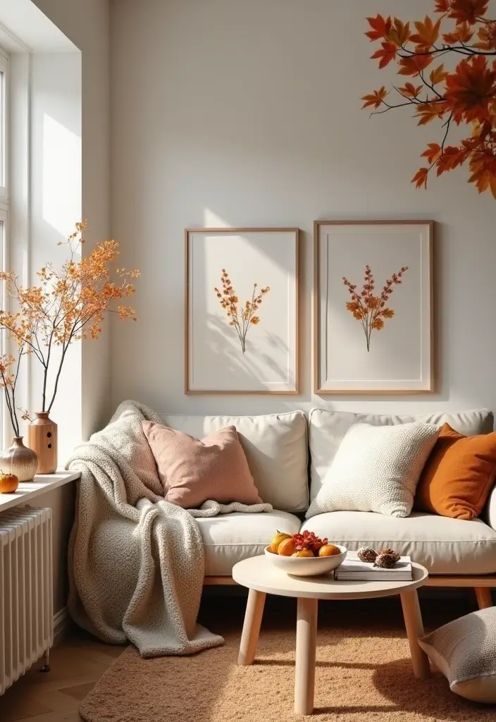 28 UK Living Room Ideas That Feel Timeless and Cozy - 15. Seasonal Decor
