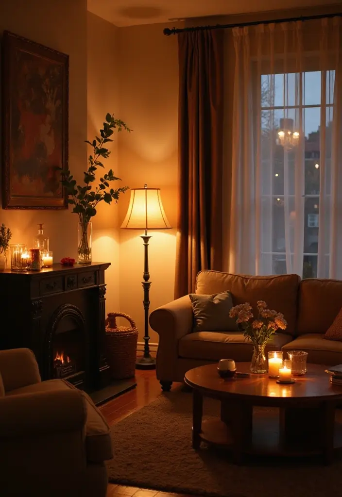 28 UK Living Room Ideas That Feel Timeless and Cozy - 23. Soft, Ambient Lighting