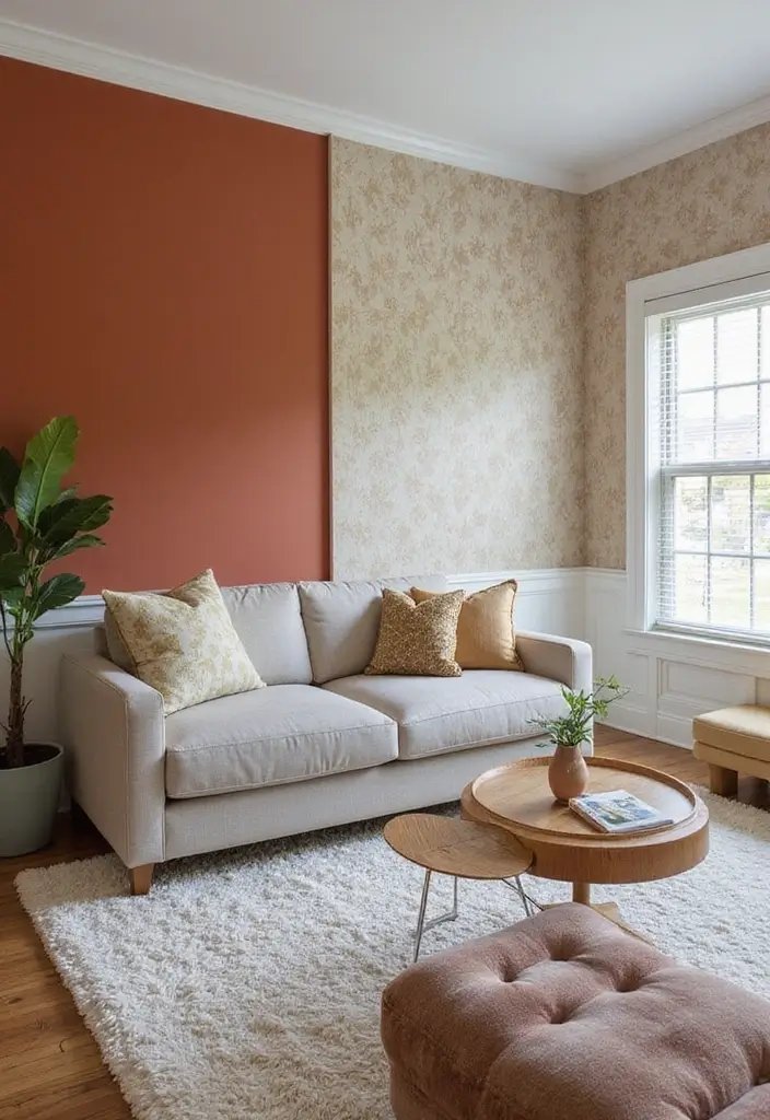 28 UK Living Room Ideas That Feel Timeless and Cozy - 25. Creative Wall Treatments