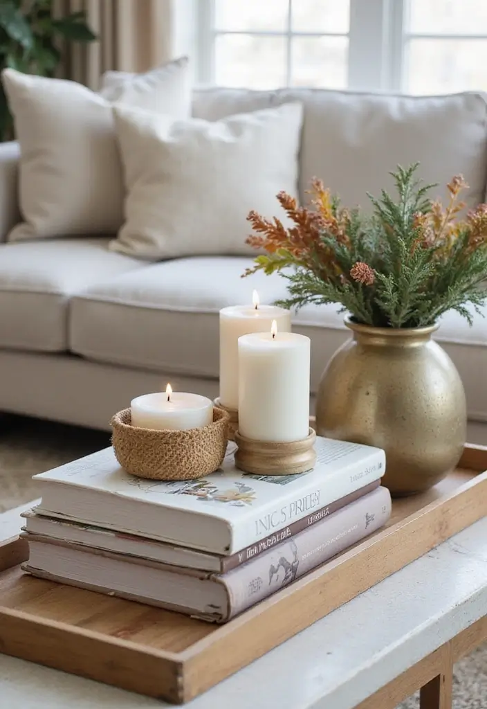 28 UK Living Room Ideas That Feel Timeless and Cozy - 27. Chic Coffee Table Displays