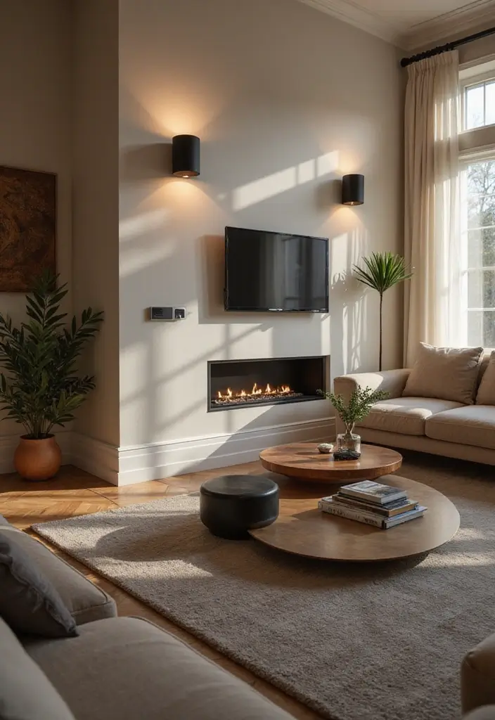 28 UK Living Room Ideas That Feel Timeless and Cozy - 28. Smart Technology Integration