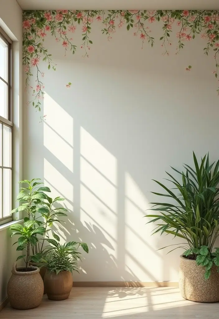 28 Wallpaper on Ceiling Living Room Ideas That Add Unique Drama - 2. Nature-Inspired Designs