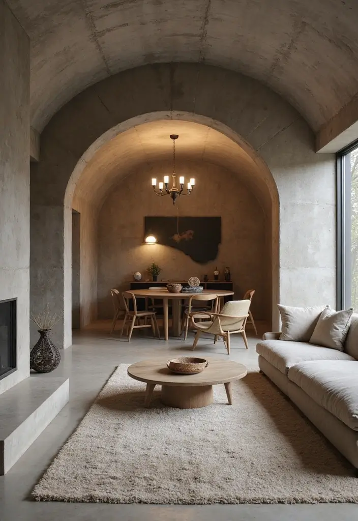 29 Arch Design Living Room With Cement Ideas That Feel Minimal and Modern - 2. Get Creative with Archways