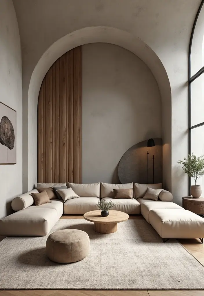 29 Arch Design Living Room With Cement Ideas That Feel Minimal and Modern - 22. Functional Decor
