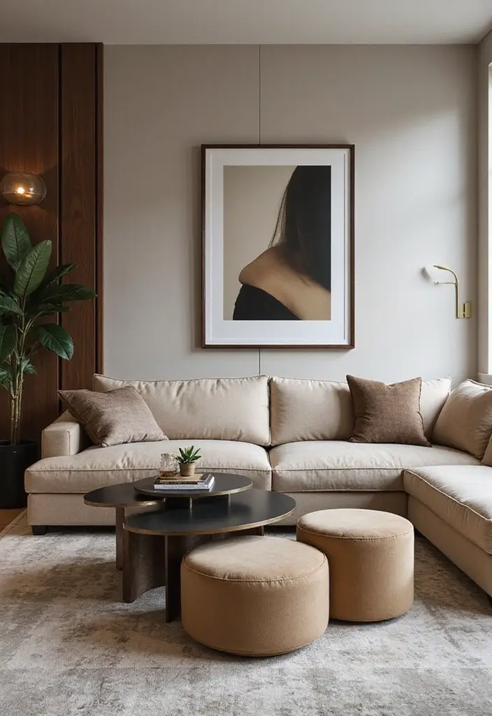 29 Black Glam Living Room Ideas That Feel Luxurious and Bold - 19. Multi-Functional Furniture