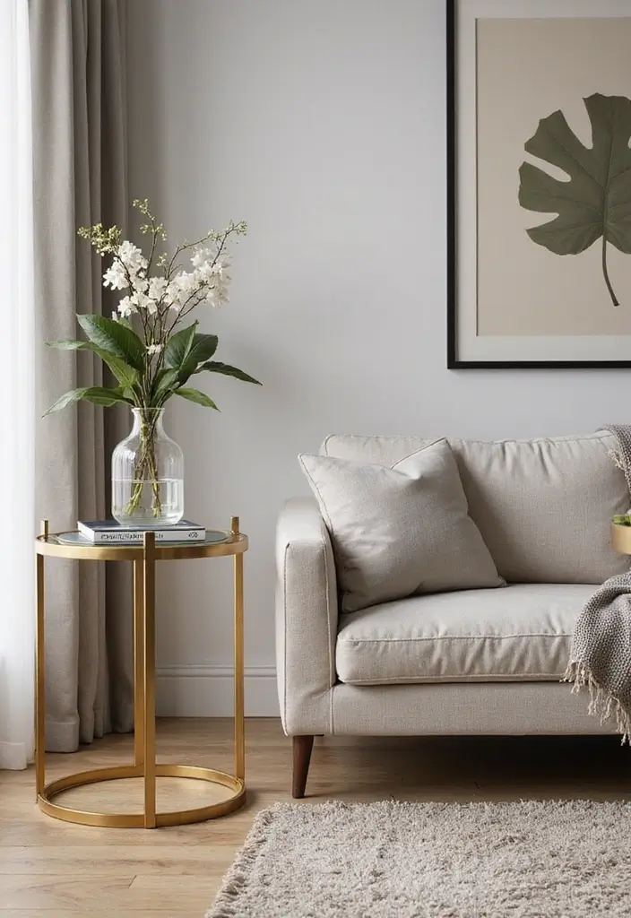 29 Black Glam Living Room Ideas That Feel Luxurious and Bold - 23. Elegant Side Tables