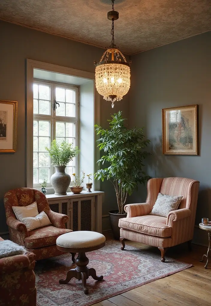 29 Black Glam Living Room Ideas That Feel Luxurious and Bold - 25. Vintage Finds