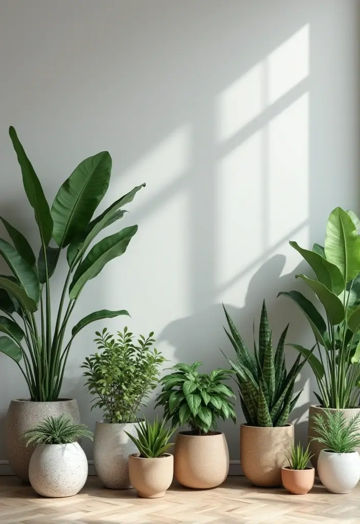 29 Grey Boho Living Room Ideas That Feel Calm and Eclectic - 5. Indoor Plants