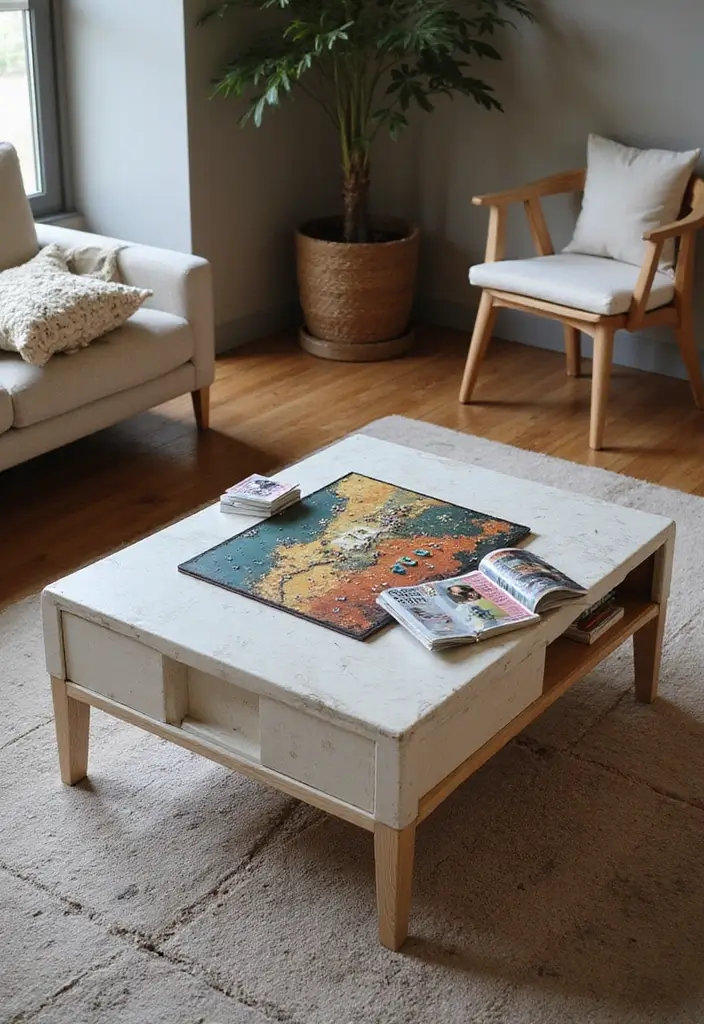 29 Living Room Coffee Table Decor Ideas That Look Polished - 18. Interactive Elements