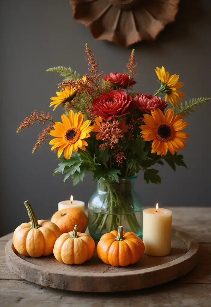 29 Living Room Coffee Table Decor Ideas That Look Polished - 2. Vibrant Seasonal Touches