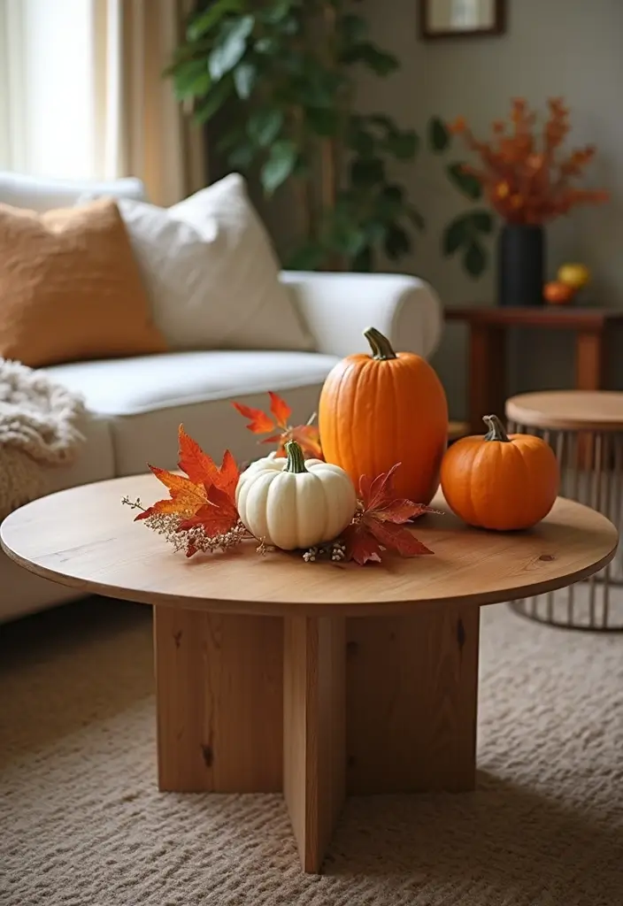 29 Living Room Coffee Table Decor Ideas That Look Polished - 24. Seasonal Decor Swaps