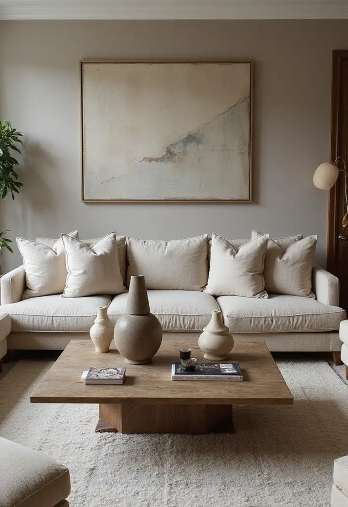 29 Living Room Coffee Table Decor Ideas That Look Polished - 26. Incorporating Art