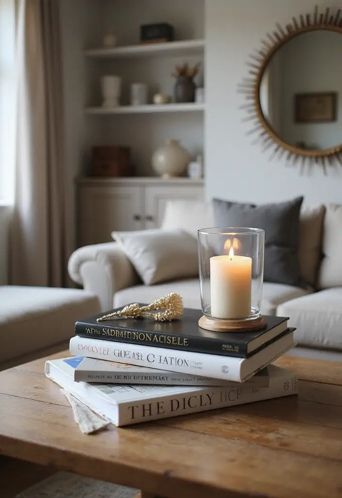 29 Living Room Coffee Table Decor Ideas That Look Polished - 6. Stylish Books Stacks