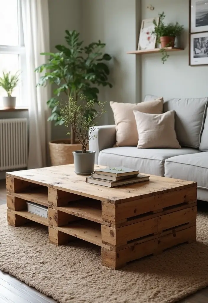 29 Living Room DIY Decor Ideas That Are Fun and Easy - 1. Recycled Pallet Coffee Table