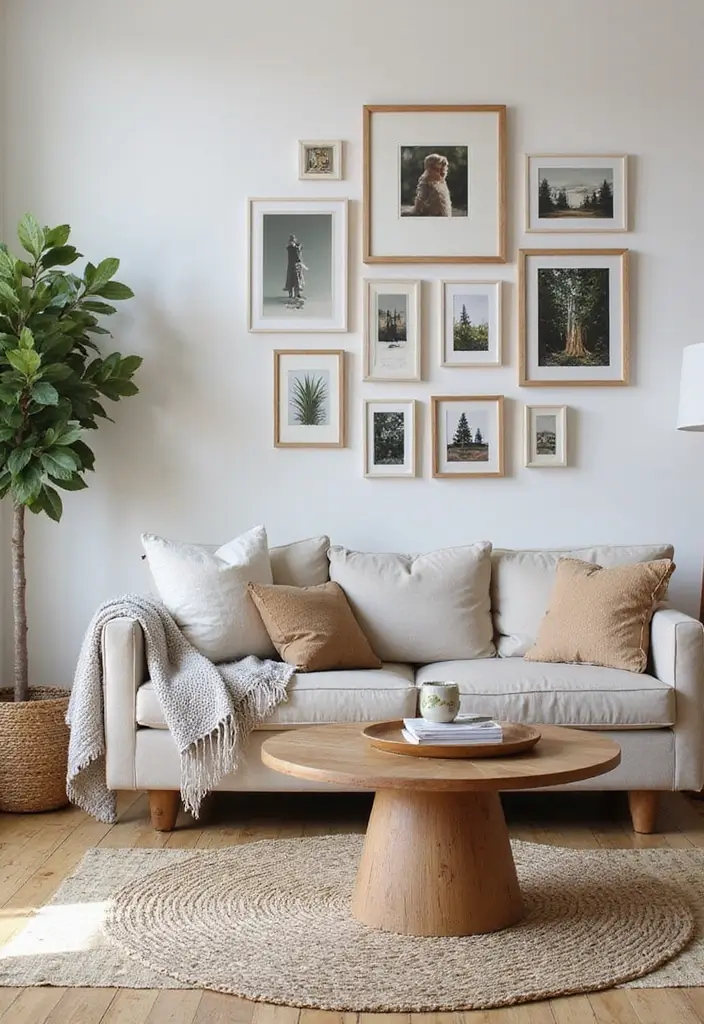 29 Living Room DIY Decor Ideas That Are Fun and Easy - 10. DIY Photo Wall