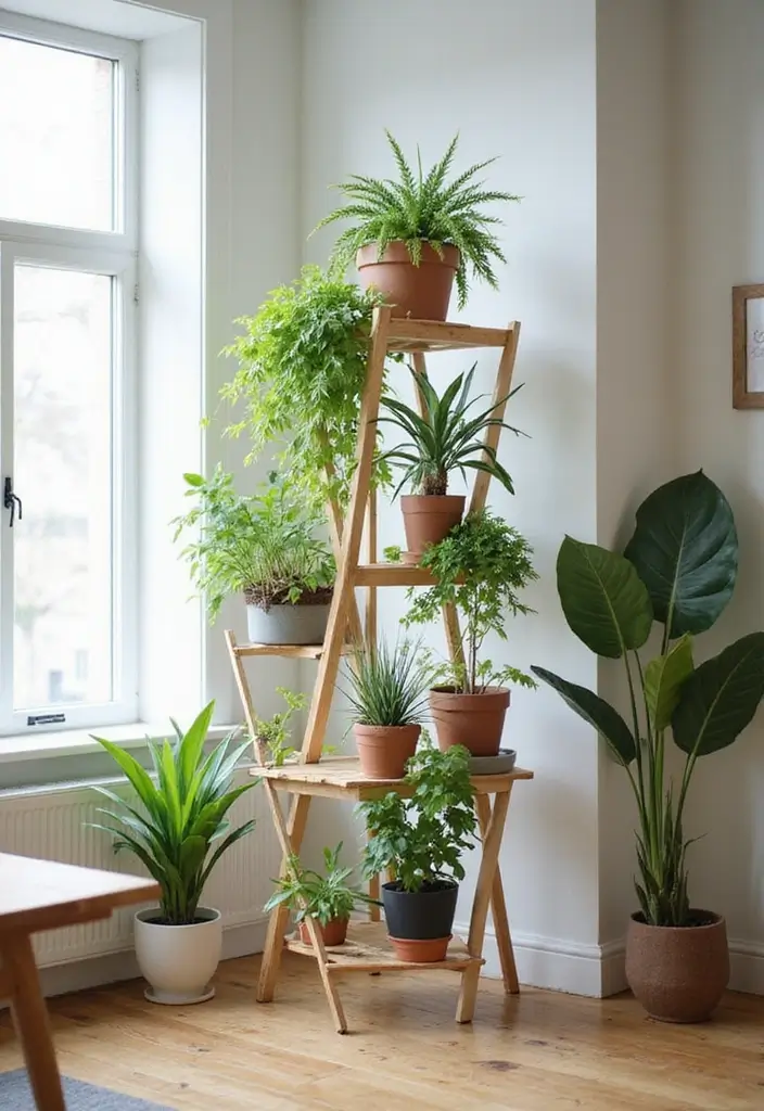 29 Living Room DIY Decor Ideas That Are Fun and Easy - 5. DIY Plant Stand