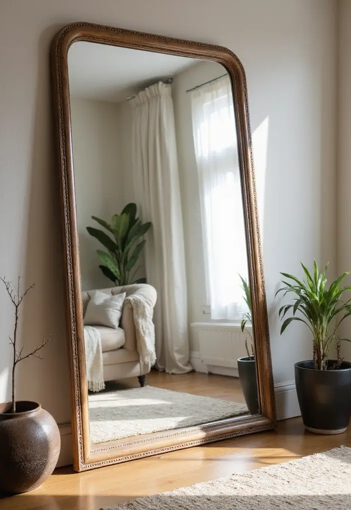 29 Medium Living Room Ideas That Feel Spacious and Balanced - 4. Use Mirrors Wisely