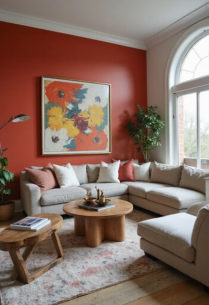 29 Medium Living Room Ideas That Feel Spacious and Balanced - 7. Introduce a Focal Point