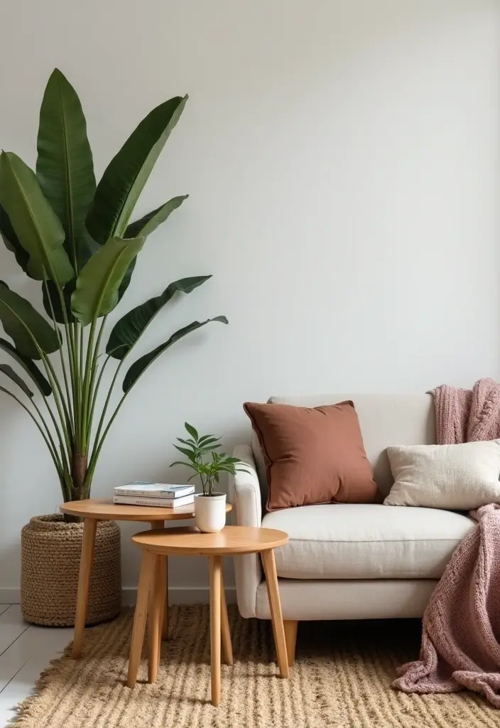 29 One Bedroom Apartment Decor Living Room Ideas That Save Space - 2. Nesting Tables: Style Meets Function