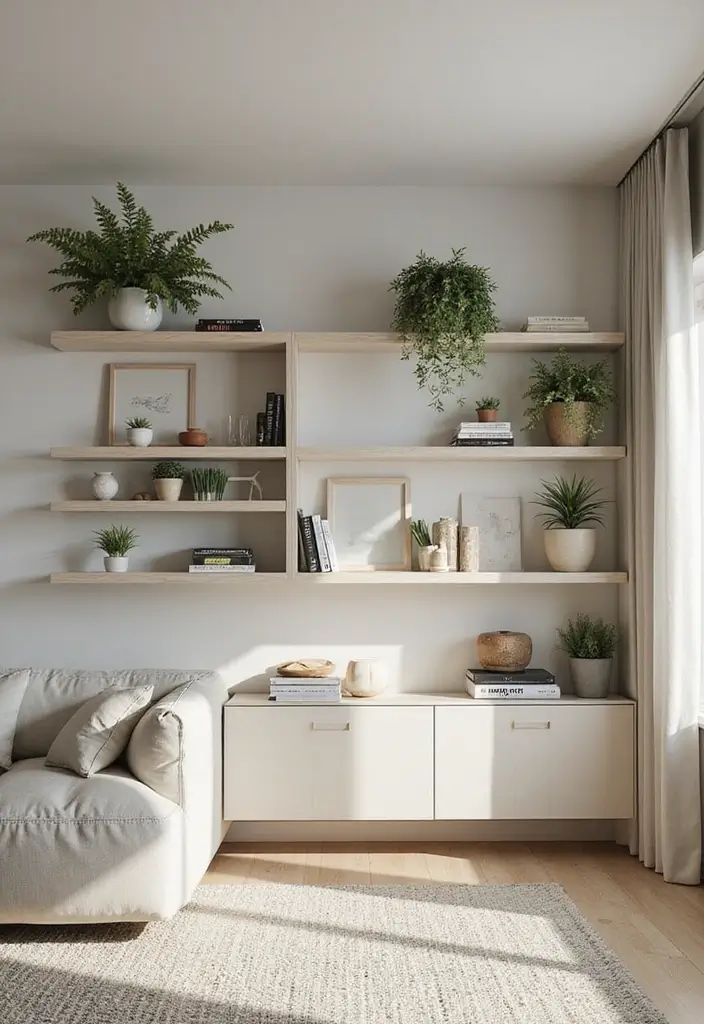 29 Shelves in Living Room Ideas That Add Function and Style - 5. Shelves as Room Dividers