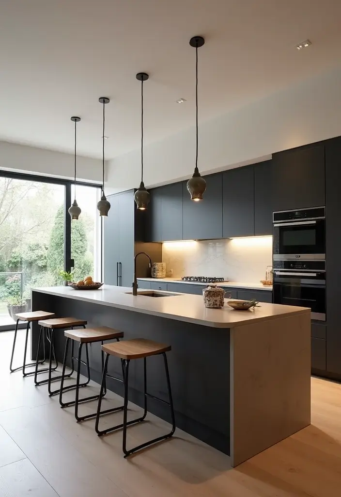 29 Small Open Concept Kitchen Living Room Ideas That Flow Beautifully - 1. Multi-Functional Island