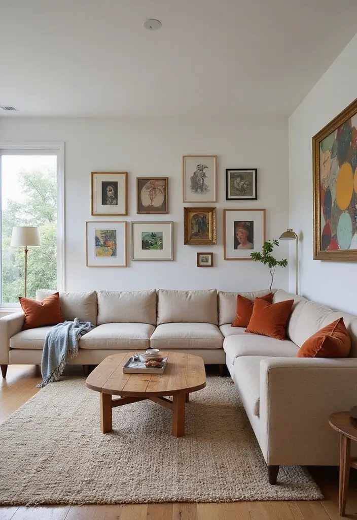 29 Small Open Concept Kitchen Living Room Ideas That Flow Beautifully - 16. Artistic Touches