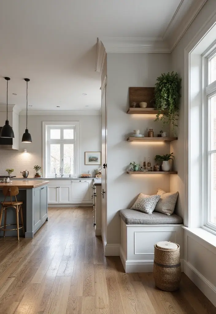 29 Small Open Concept Kitchen Living Room Ideas That Flow Beautifully - 17. Clever Use of Corners