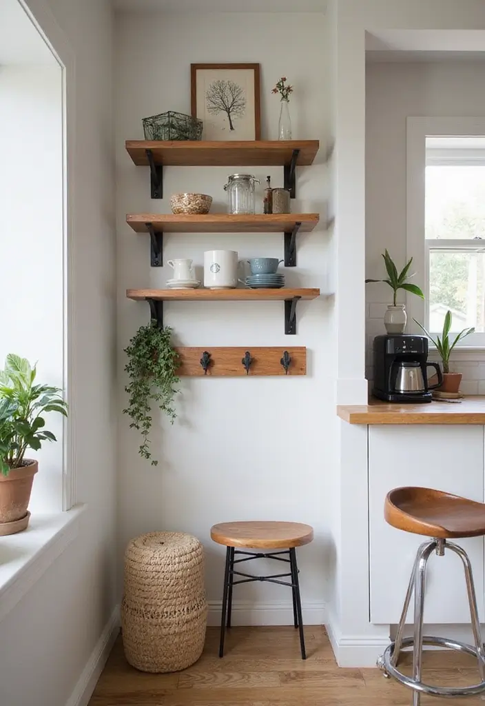 29 Small Open Concept Kitchen Living Room Ideas That Flow Beautifully - 27. Wall-Mounted Solutions