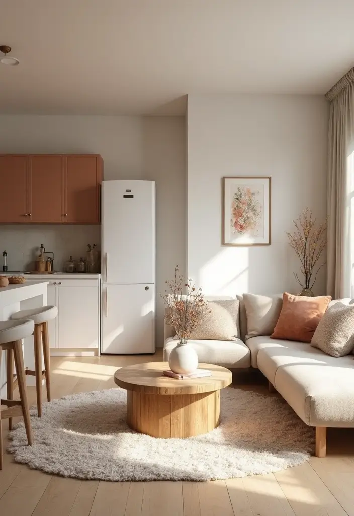 29 Small Open Concept Kitchen Living Room Ideas That Flow Beautifully - 5. Color Coordination