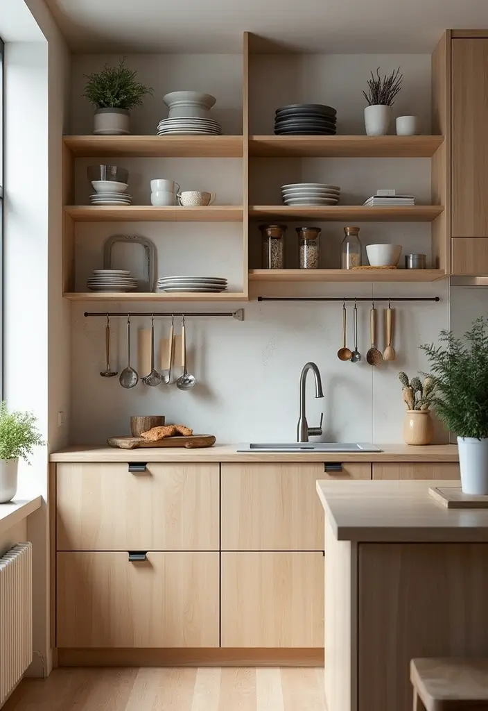 29 Small Open Concept Kitchen Living Room Ideas That Flow Beautifully - 6. Vertical Storage