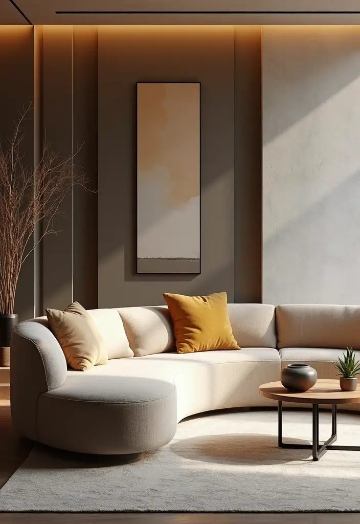 29 Sofas Ideas Living Room Modern Styles That Feel Cozy and Chic - 17. Artfully Curved Designs