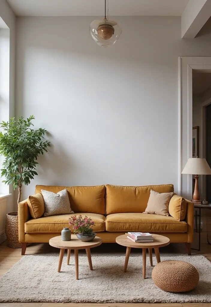 29 Sofas Ideas Living Room Modern Styles That Feel Cozy and Chic - 2. Vintage Vibes with a Green Twist