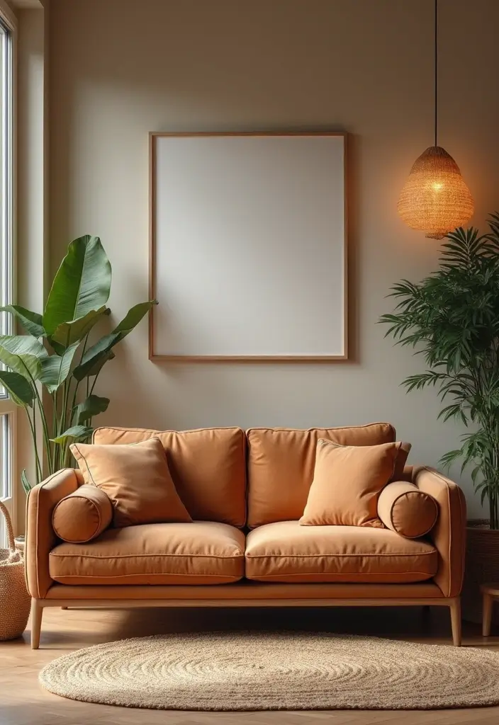 29 Sofas Ideas Living Room Modern Styles That Feel Cozy and Chic - 5. Earthy Tones and Textures