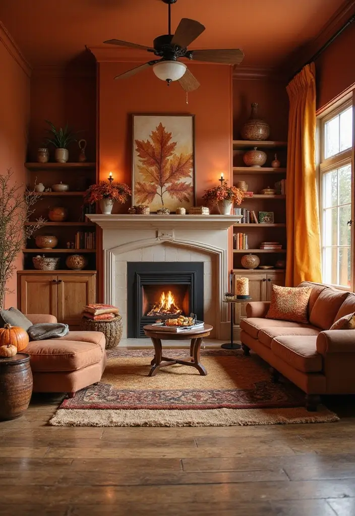 29 Tan Paint Colors for Living Room That Feel Warm and Cozy - 26. Autumn Leaf