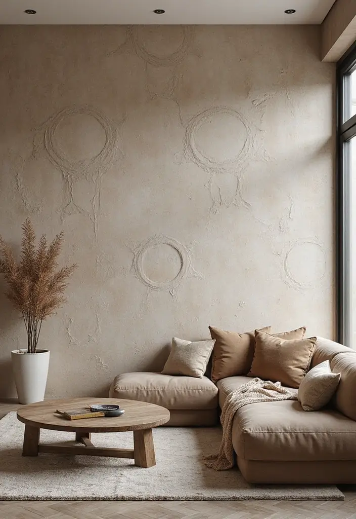 29 Wallpaper Living Room Accent Wall Ideas That Add Character - 28. Texture Play