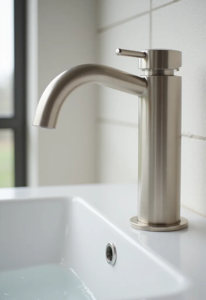 12 Brushed Nickel Bathroom Faucet Ideas for a Sustainable Home - 1. Minimalist Charm